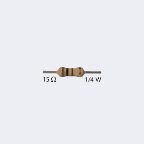 عدد 2 مقاومات 15 اوم Resistor 15 Ohm 1/4W