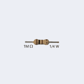 عدد 2 مقاومات 1 ميقا أوم Resistor 1M Ohm 1/4W