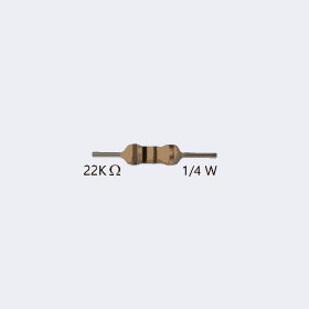 عدد 2 مقاومات 22 كيلو أوم Resistor 22K Ohm 1/4W