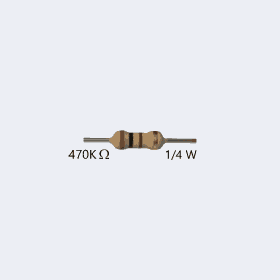 عدد 2 مقاومات 470 كيلو أوم Resistor 470K Ohm 1/4W
