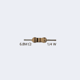 عدد 2 مقاومات 6.8 ميقا اوم  Resistor 6.8M Ohm 1/4W