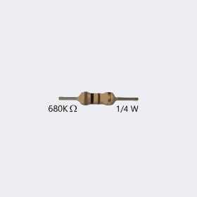 عدد 2 مقاومات 680 كيلو اوم  Resistor 680K Ohm 1/4W