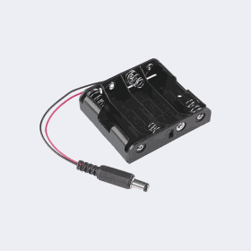 علبة اربعة بطاريات Battery holder 4 AA to power plug