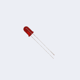 Red LED 5mm دايود ضوئى احمر (2pcs)