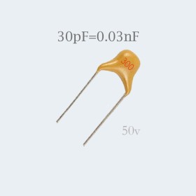 مكثف سيراميكي رقم 300 CERAMIC FILTER CAPACITOR  30pF(300)/50V