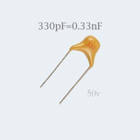 مكثف سيراميكي رقم 331 CERAMIC FILTER CAPACITOR  330pF (331)/50V