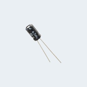 مكثف 4.7 ميكرو فاراد 50 فولت الكتروليتي Capacitor 4.7uf / 50v Electrolytic