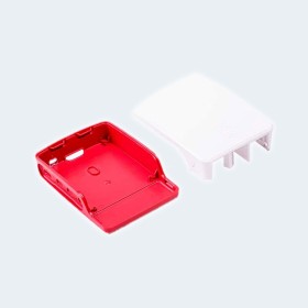 Case for Raspberry pi 4 Red and White علبة بلاستيكة للراسبيري4