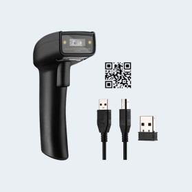 QR code and Bar code Reader 2-in-1 Wireless and Wired 1D 2D