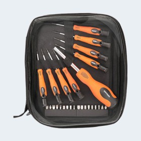 Bag with Greenwood screwdriver set 9pcs+17screwdriver heads