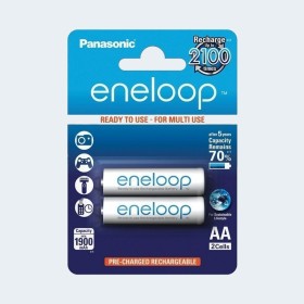 بطارية قابلة للشحن Rechargeable Battery AA -Panasonic eneloop AA1900mAh 2pcs