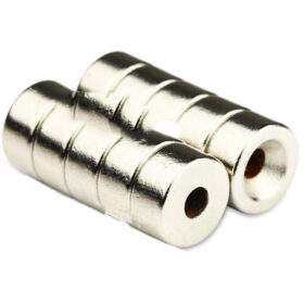 مغناطيس صغير دائرى 10x5mm N50 Circle Magnet with Hole