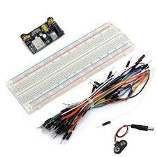 830 Point PCB Breadboard Power Supply 65pcs Jumper 3.3v Cable Wires 9V DC Battery Plug arduino