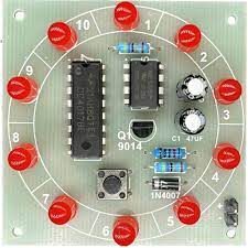 LED circuit lucky turntable simulation-Learning Soldering Circuits DIY Parts