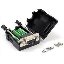 DB9 Female Serial Solder terminal connector  head with  shell