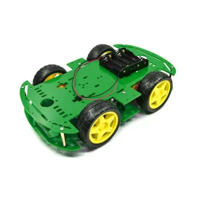 كتة جسم روبوت سيارة باربع كفرات(أخضر) -(Green)4WD Smart Motor Robot Car Chassis